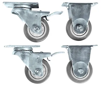 Rockville 3  Locking+Swivel Steel Caster Wheels For Peavey QW 118 Subwoofer • $39.95