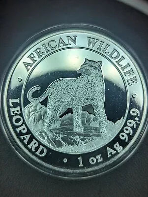 1 Oz .999 Silver Coin -2022 Somalia Silver African Leopard -Prooflike In Capsule • $43.95