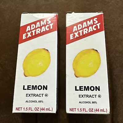 Adam's Extract Lemon 1.5 FL. Oz. (44ml) 2 Pack Exp. 02/26/2027 • $3.99