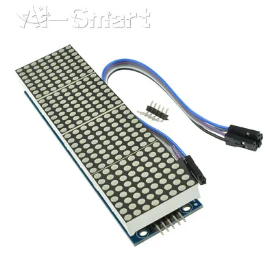 £47.99 • Buy 1-10PCS MAX7219 4 In 1 LED Display Microcontroller+5P Line Dot Matrix Module Red