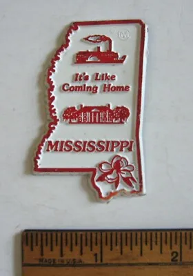 Souvenir Refrigerator Magnet  Mississippi  It's Like Coming Home  State Shaped • $5.99