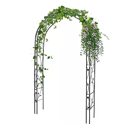 Outdoor Metal Garden Arbor Arch Wedding Archway For Climbing Plants Flowers  • $85.99