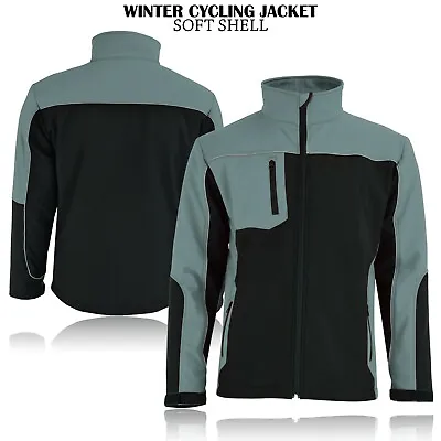 Work Soft Shell Outdoor Waterproof Windproof Work Thermal Fleece Lined Jacket • £22.99