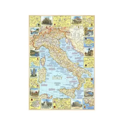 A Traveler's Map Of Italy Retro Poster Art Aprint 24 *36  • $10.25