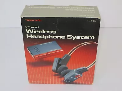 $29.99 • Buy Vintage Realistic Wireless Infrared Stereo Headphones 32-2050 (radio Shack)