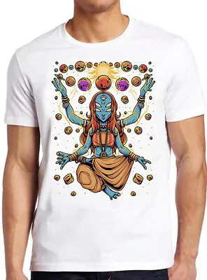 £9.85 • Buy Alien Meditating Spiritual Yoga Buddha Meditation Psychedelic Zen T Shirt M566 