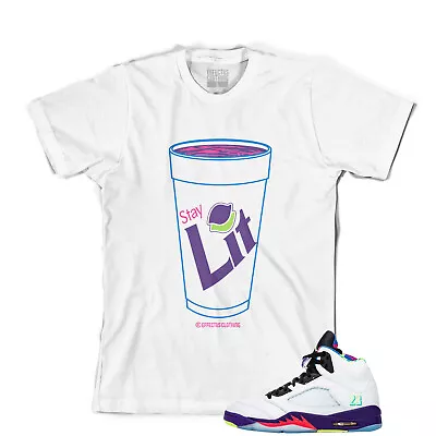 Tee To Match Air Jordan Retro 5 Alternate Bel Air. Stay Lit Tee  • $24