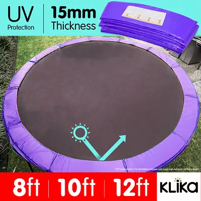 REPLACEMENT TRAMPOLINE PAD OUTDOOR ROUND SPRING COVER PURPLE 8 Ft 10 12 14ft • $79