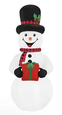 6.5 Ft Snowman With Present Holiday Inflatable • $50