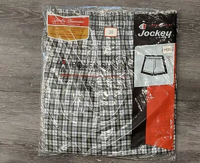 Vintage 1960s Jockey Menswear Plaid Boxer Short Size 30  Made In USA • $30