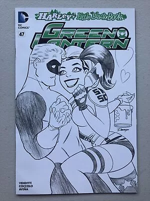 Green Lantern #47 Harley Quinn Sketch Variant Cover 2016 DC Comic 9.2 NM • $15