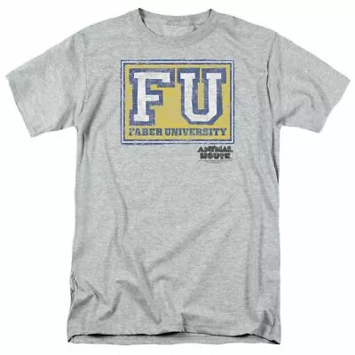 Animal House Faber University T Shirt Mens Licensed Classic Movie Tee Sport Gray • $17.49