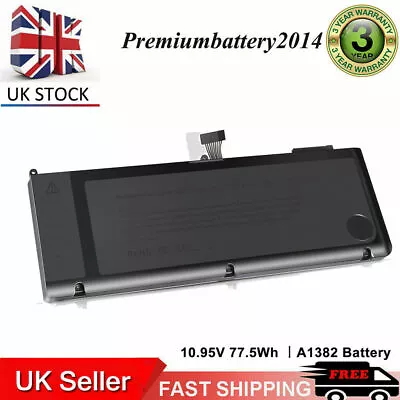 £30.99 • Buy 77.5Wh Battery For MacBook Pro 15  A1286 A1382 (for Early/Late 2011,Mid 2012) PC