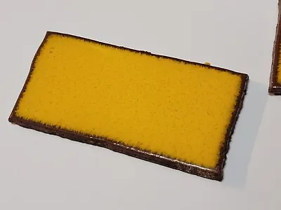 Vtg One 1970s Summitville Ceramic Tile Yellow Glossy Brick 2  X 4  NEW NOS • $3