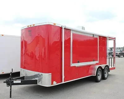 NEW 7x21 7 X 21 Enclosed Concession Food Vending BBQ Porch Trailer * MUST SEE * • $21150