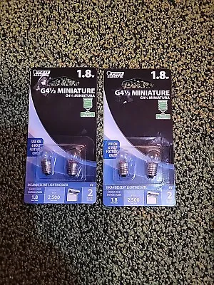Feit Electric 4 Bulbs 1.8-Watt CL G4 1/2 Miniature 6V W/E10 Mini Screw Base • $6.99