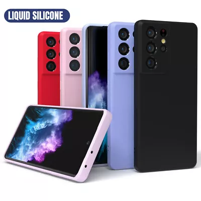 Shockproof Silicone Cover Slim Case For S7 S8 S9 S10 S20 S21 S22 Plus Ultra FE • $9.45