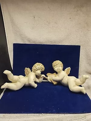 Vintage Universal Statuary Corp Chicago 1958 Cherub Angels Set Of 2 • $49.99