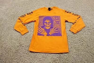 Obey Shirts Mens Small Orange The Misfits Fiend Club Los Angeles Long Sleeve • $24.98