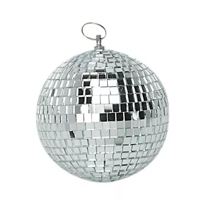 Silver Mirror Ball 100mm 4  Disco Glitter Lightweight Disco Party BBQ Events • £5.99