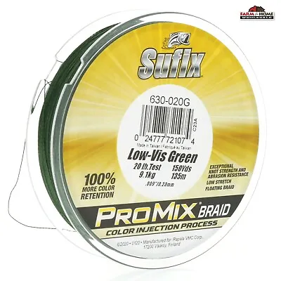 Sufix ProMix Braided Fishing Line 20 Lbs Test 150 Yards Green ~ New • $8.37