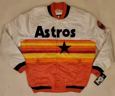 Houston Astros White  Home  Starter Jacket Quilt Line Sz M Crush City Htown🏆🔥 • $200