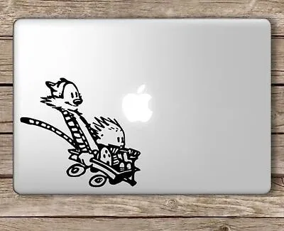 Calvin And Hobbes In Cart For Macbook Pro Air Laptop Car Window Decal Sticker 6  • $8.99