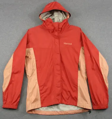 Marmot Precip Jacket Women's Small Red Pink Eco Rain Coat Packable Outdoor • $25.50