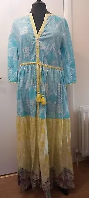 £60 • Buy New Matthew Williamson Raj Mix Print Tiered Maxi Dress. Sz L.