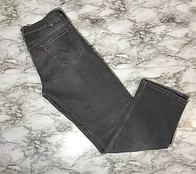 Levi’s 569 Jeans 36x32 Jeans Black Straight Leg Loose Stretch Faded Distressed • $29.99