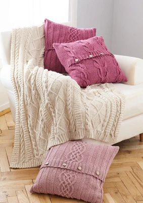 £3.95 • Buy King Cole Knitting Pattern Throw & Cushion Covers - Aran 5660