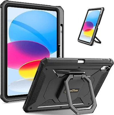 Shockproof Case For IPad 10th Gen 10.9  (2022) Rotating Grip Stand Rugged Cover • $20.59