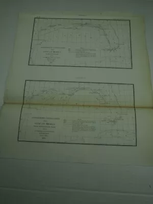 Antique Map  U.S. Coast Survey Approx Cotidal Lines Gulf Of Mexico Diurnal & Se  • $7.99