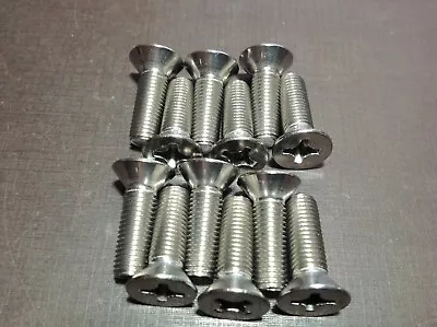 12pc 5/16-24 X 1  Phillips Flat Head Stainless Steel Screws Chevy Buick Cadillac • $20.99