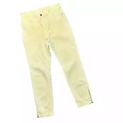 Dream Jeans By Mac Womens 27 Yellow Mid Rise Summer Chic Skinny Ankle Zip Jeans  • £23.71