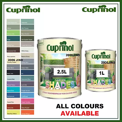 £22.40 • Buy Cuprinol Garden Shades Paint -Furniture Sheds Fences - 1L & 2.5 L All Colours