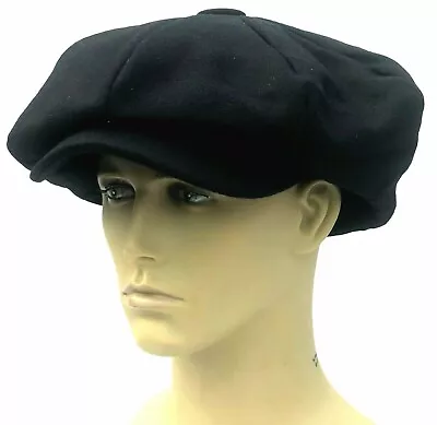 £27.99 • Buy Peaky Blinders Oversized Hat Newsboy Big Apple Gatsby Cap Flat Baker Boy Black