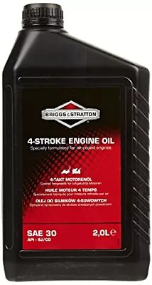 Briggs & Stratton 100008E 4-Stroke Lawn Mower Engine Oil SAE30 2.0 Litre • £24.52