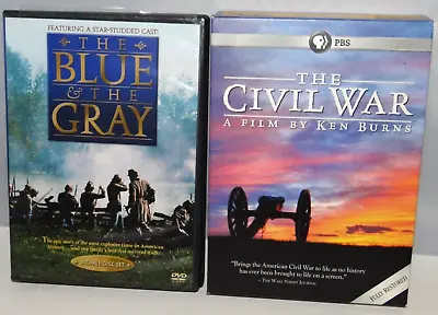 $21.24 • Buy The Blue And The Gray And Ken Burns: The Civil War PBS DVD Combo Lot