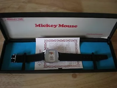 Vintage Bradley Swiss Made Mickey Mouse Digital Watch - New In Box • $99.99