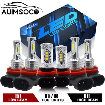 For Ford Fusion 2019 2020 - 6X Combo 6000K LED Headlight Hi-Lo Fog Light Bulbs • $34.99