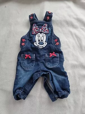 First Size Baby Girl Minnie Mouse Dungaree • £0.50