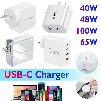USB-C Fast 100W/65W Charger GaN 4 Ports Type C Power Adapter For Phone Tablet PD • $15.49