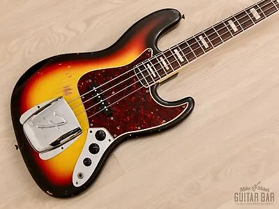 1966 Fender Jazz Bass Vintage Electric Bass Guitar Sunburst W/ Case • $8799.99