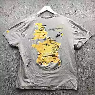 Le Tour De France 2014 Attraction Universelle T-Shirt Men's XL Short Sleeve Gray • $19.99