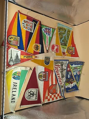Vintage Souvenir Pennant Flags Joblot Bundle X 16 Some Rare • $37.34