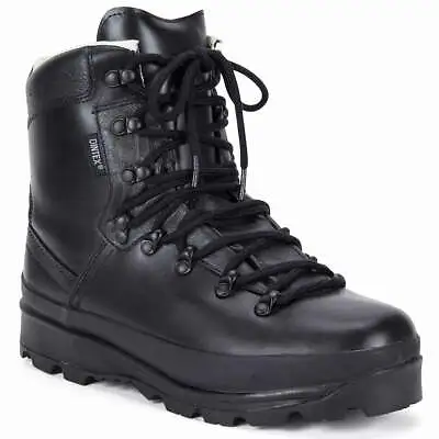 Mil-Tec Mens Black German Army Mountain Boots Windproof Combat UK5-14 • £99.95