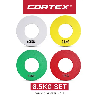 $119 • Buy New CORTEX Fractional Weight Plates 6.5kg 8 Pack (0.25/0.5/1/1.5kg) Fits Olympic