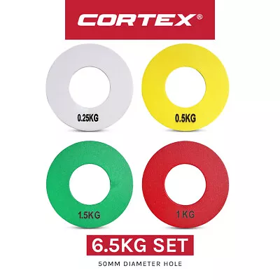 New CORTEX Fractional Weight Plates 6.5kg 8 Pack (0.25/0.5/1/1.5kg) Fits Olympic • $108.18