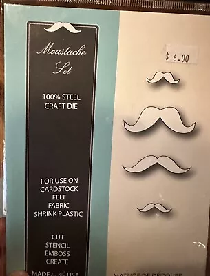 New Memory Box Craft Die Mustache Set Item # 98469 Made In USA With Steel • £8.64